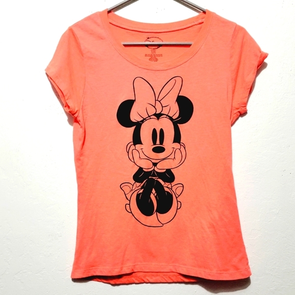 Disney Minnie Mouse Orangish Juniors Top XL (15-17) - Picture 1 of 4